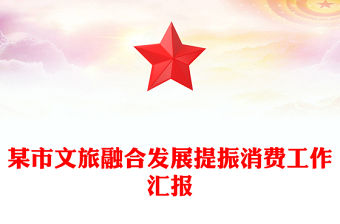 某市文旅融合發展提振消費工作匯報