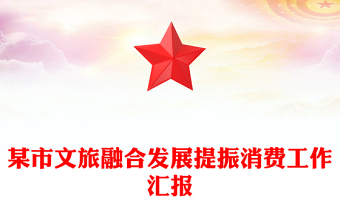 某市文旅融合發(fā)展提振消費(fèi)工作匯報(bào)