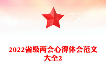 2022省級兩會心得體會范文大全2