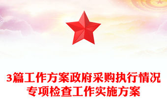 3篇工作方案政府采購執(zhí)行情況專項檢查工作實施方案