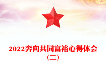 2022奔向共同富裕心得體會(二)