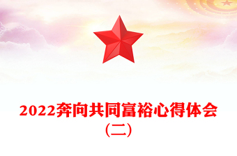 2022奔向共同富裕心得體會(huì)(二)