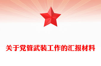 關于黨管武裝工作的匯報材料