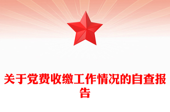 關(guān)于黨費收繳工作情況的自查報告