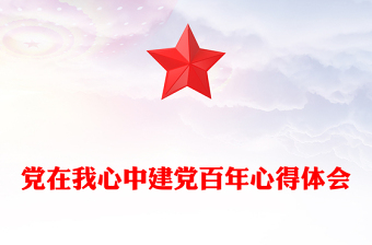 黨在我心中建黨百年心得體會(huì)