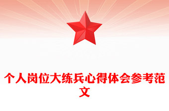 個人崗位大練兵心得體會參考范文