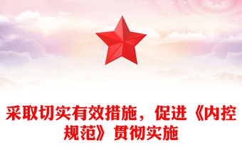 采取切實有效措施，促進《內控規范》貫徹實施