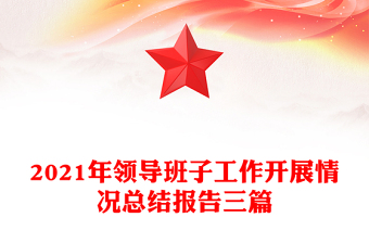 2021年領(lǐng)導(dǎo)班子工作開(kāi)展情況總結(jié)報(bào)告三篇