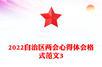 2022自治區兩會心得體會格式范文3
