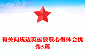 有關(guān)向戍邊英雄致敬心得體會優(yōu)秀5篇