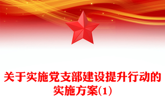 關(guān)于實(shí)施黨支部建設(shè)提升行動(dòng)的實(shí)施方案(1)