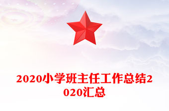 2020小學班主任工作總結2020匯總