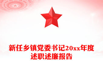 新任鄉鎮黨委書記20xx年度述職述廉報告