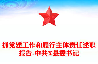 抓黨建工作和履行主體責任述職報告-中共X縣委書記