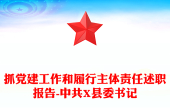 抓黨建工作和履行主體責(zé)任述職報(bào)告-中共X縣委書記