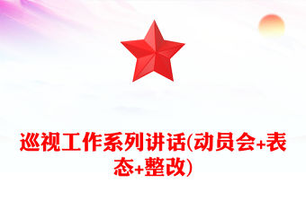 巡視工作系列講話(動員會+表態+整改)