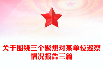 關(guān)于圍繞三個聚焦對某單位巡察情況報告三篇