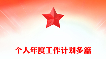 個人年度工作計劃多篇