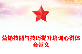 營(yíng)銷技能與技巧提升培訓(xùn)心得體會(huì)范文