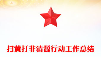 掃黃打非清源行動工作總結