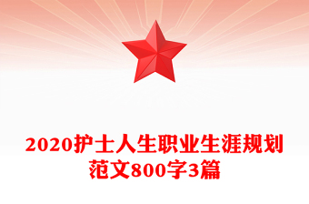 2020護(hù)士人生職業(yè)生涯規(guī)劃范文800字3篇