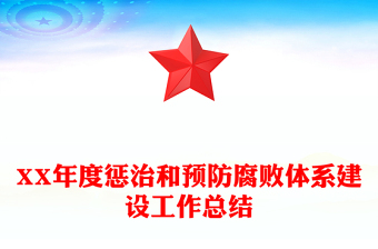 XX年度懲治和預(yù)防腐敗體系建設(shè)工作總結(jié)