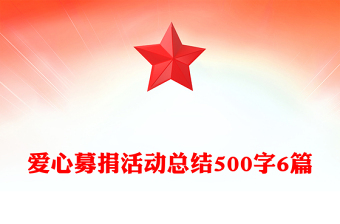 愛心募捐活動總結500字6篇