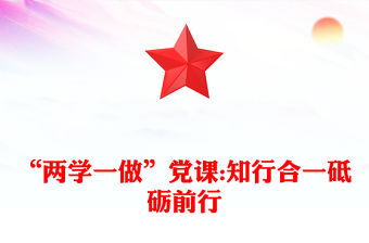 “兩學一做”黨課:知行合一砥礪前行