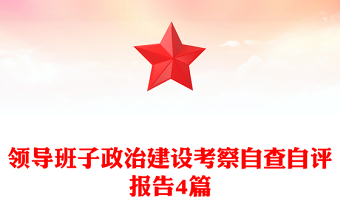 領(lǐng)導(dǎo)班子政治建設(shè)考察自查自評(píng)報(bào)告4篇