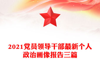 2021黨員領導干部最新個人政治畫像報告三篇
