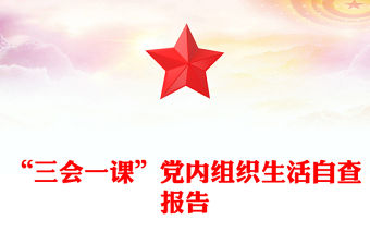 “三會(huì)一課”黨內(nèi)組織生活自查報(bào)告