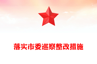 落實市委巡察整改措施