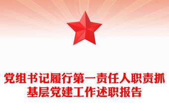 黨組書記履行第一責(zé)任人職責(zé)抓基層黨建工作述職報(bào)告