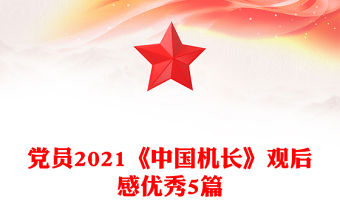 黨員2021《中國機長》觀后感優(yōu)秀5篇