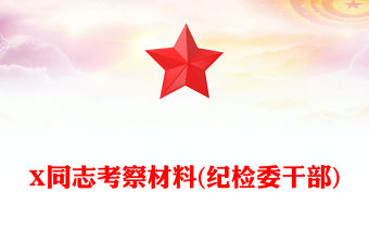 X同志考察材料(紀檢委干部)