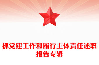 抓黨建工作和履行主體責任述職報告專輯