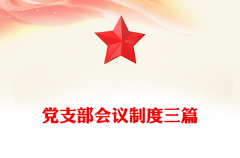 黨支部會(huì)議制度三篇