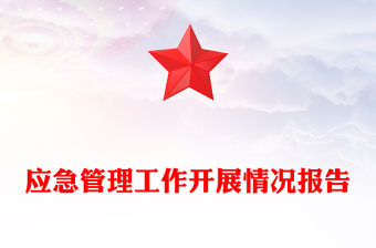 應(yīng)急管理工作開展情況報(bào)告