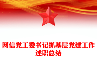 網(wǎng)信黨工委書記抓基層黨建工作述職總結(jié)