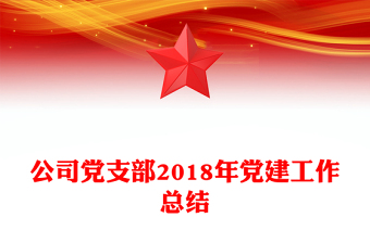 公司黨支部2018年黨建工作總結(jié)