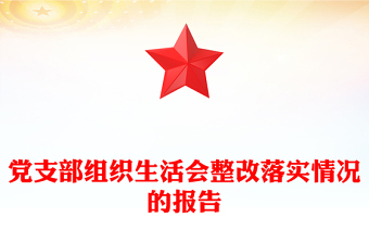 黨支部組織生活會整改落實情況的報告