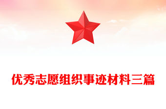 優秀志愿組織事跡材料三篇