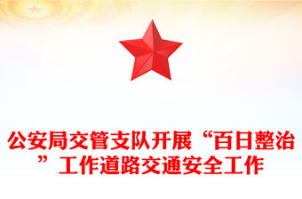 公安局交管支隊開展“百日整治”工作道路交通安全工作