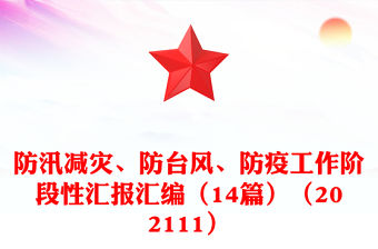 防汛減災、防臺風、防疫工作階段性匯報匯編（14篇）（202111）