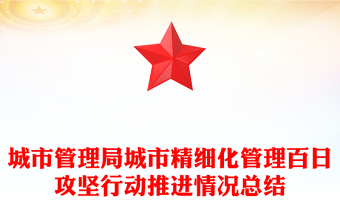 城市管理局城市精細(xì)化管理百日攻堅(jiān)行動(dòng)推進(jìn)情況總結(jié)