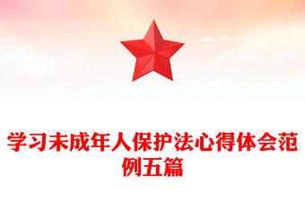 學習未成年人保護法心得體會范例五篇