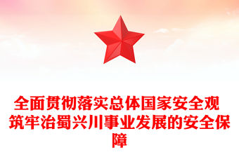 全面貫徹落實總體國家安全觀 筑牢治蜀興川事業發展的安全保障