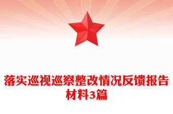 落實巡視巡察整改情況反饋報告材料3篇