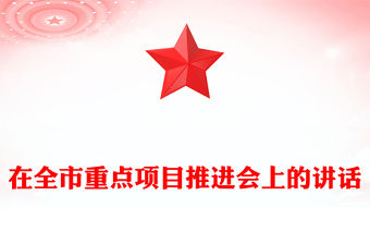 在全市重點(diǎn)項(xiàng)目推進(jìn)會(huì)上的講話