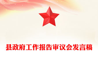 縣政府工作報告審議會發言稿